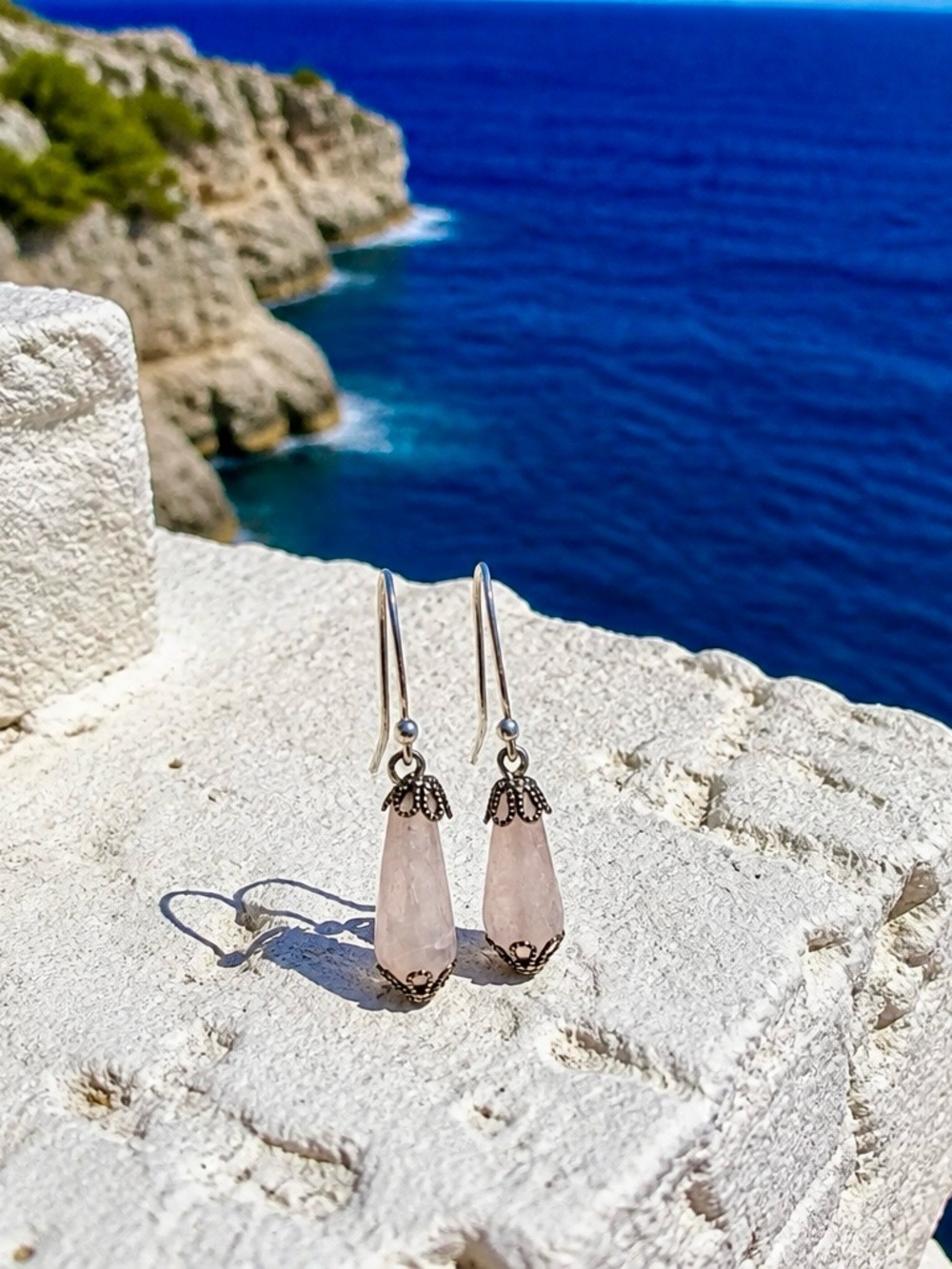 NEW! Rose Quartz Earrings